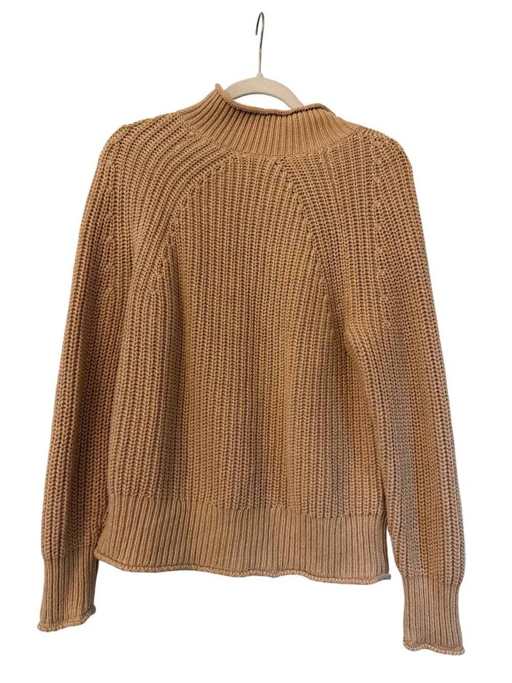 J. Crew Camel Ribbed Mock Neck Sweater